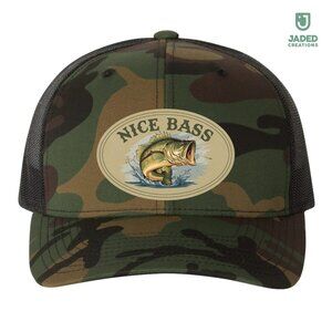 NEW Nice Bass 6 Panel Snap Back Trucker Hat